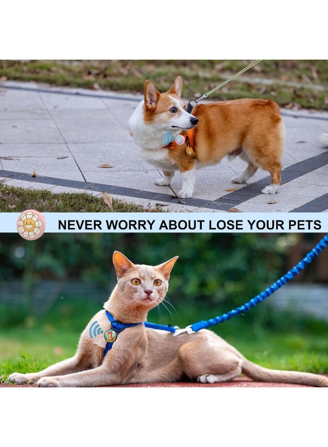 Ecosystem Case Hidden for Airtag, Holder Protective Cover for Apple AirTag, Wearable GPS Tracker Cases for Child, Elderly, Pets Collar, Clothes, Backpacks (sunflower pink) - Image 2